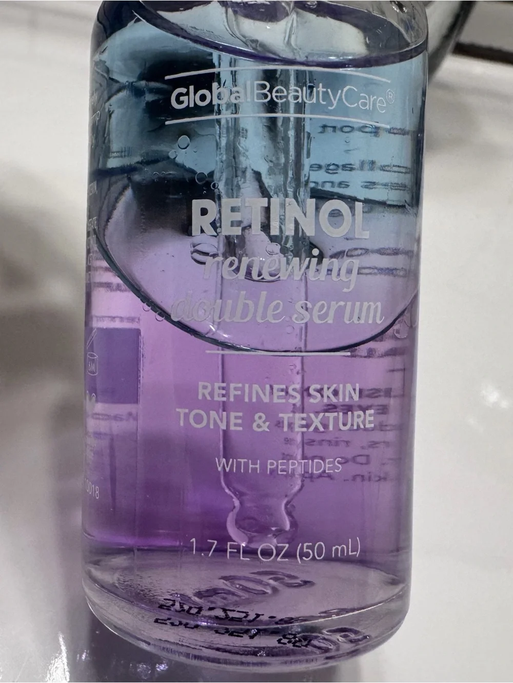 Global Beauty Care Retinol Renewing Double Serum. Size: 1.7 fl oz (50 mL). NEW!